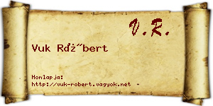 Vuk Róbert névjegykártya