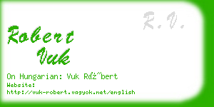 robert vuk business card